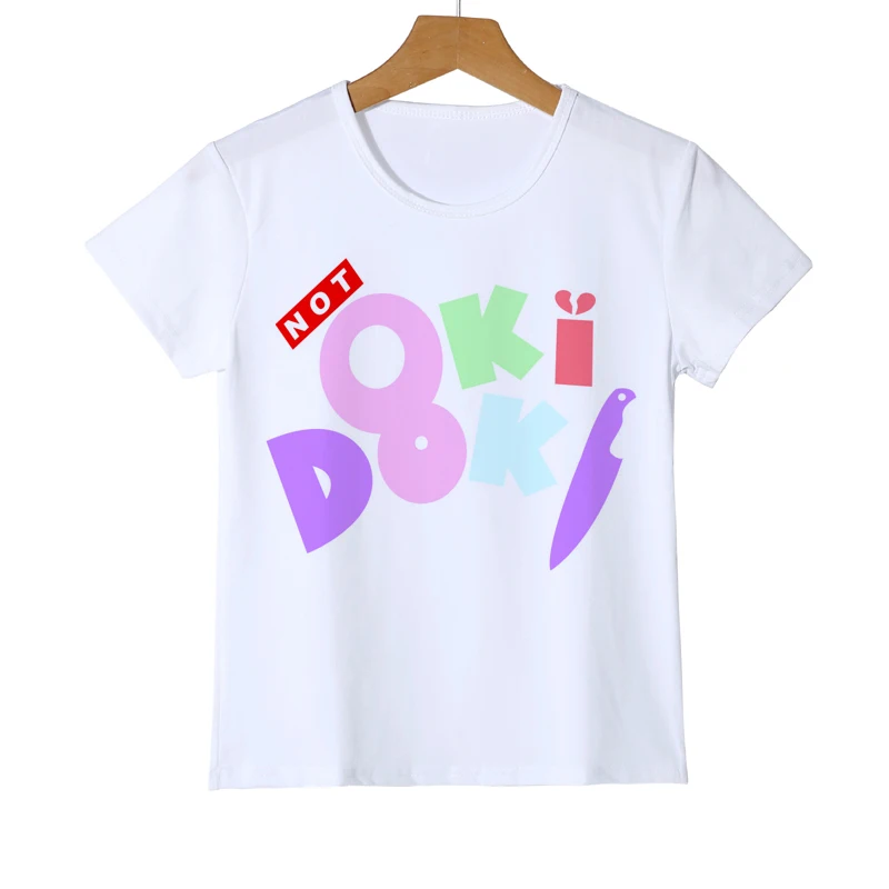 Летняя одежда для мальчиков и девочек детская футболка Just Monika Doki Literature Club