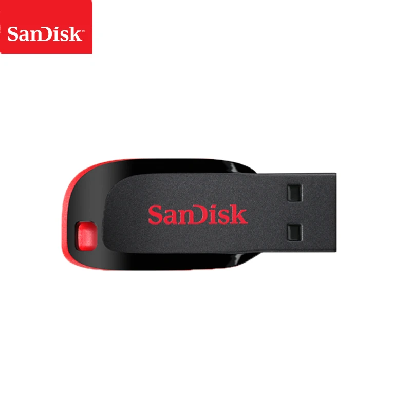 100% Оригинальный SanDisk Cruzer Blade CZ50 флеш диск USB 2 0 128 Гб 64 ГБ 32 16 Pen Drives поддержка