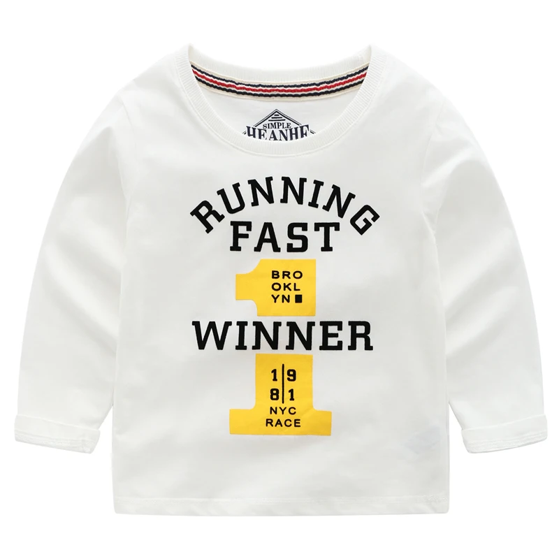 2018 осень экспорт одежда для детей Для мальчиков длинные Футболка с рукавами