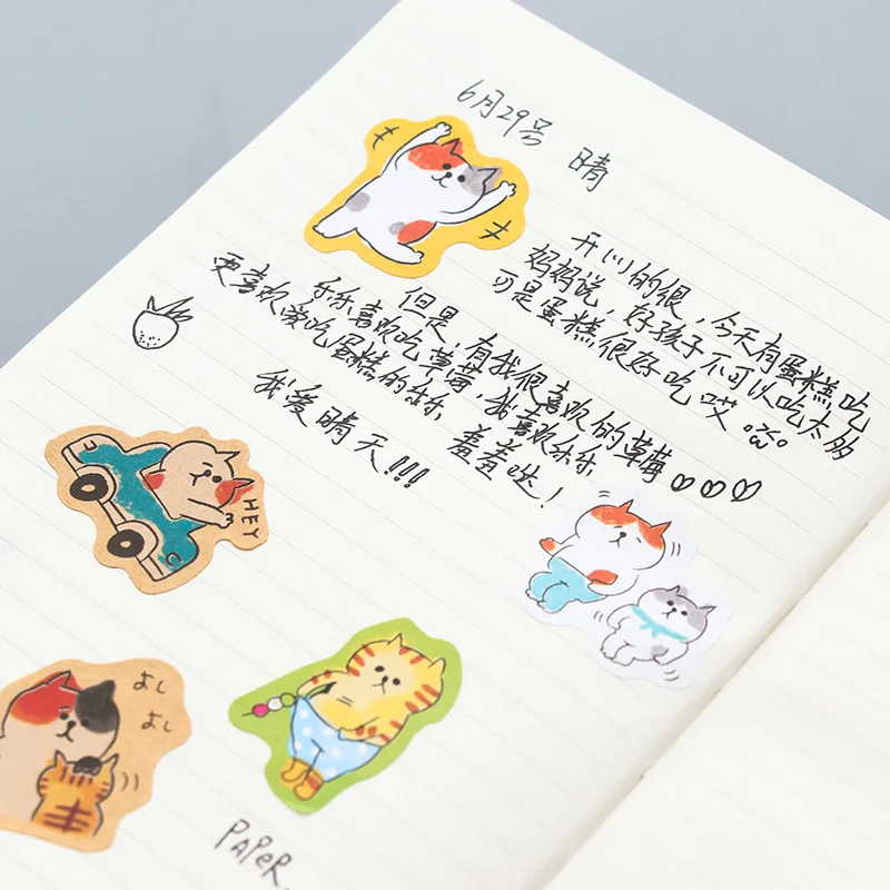 Креативные персонажи из мультфильмов Kawaii животные кошка декоративные наклейки