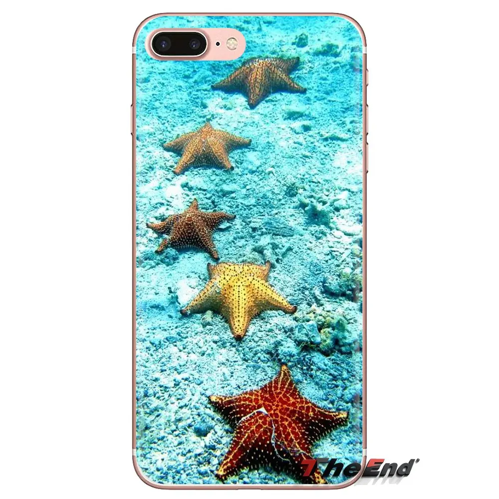 For Huawei Nova 2 3 2i 3i Y6 Y7 Y9 Prime Pro GR3 GR5 2017 2018 2019 Y5II Y6II Blue Wood Seashells Sea Star Silicone Cases Covers |