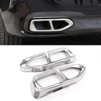 stainless steel pipe throat exhaust outputs tail frame trim cover for bmw 7 series g11 g12 730 740 750li 2016 17 m sport version