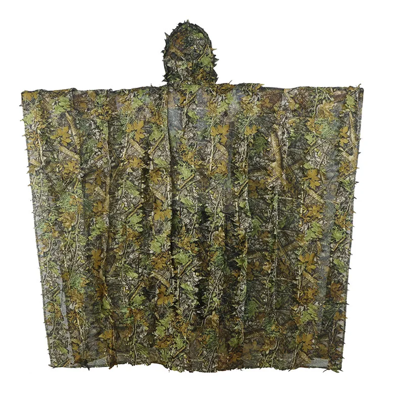 Открытый Camo маскировочный костюм 3D листовые камуфляж Костюмы джунгли Лесной