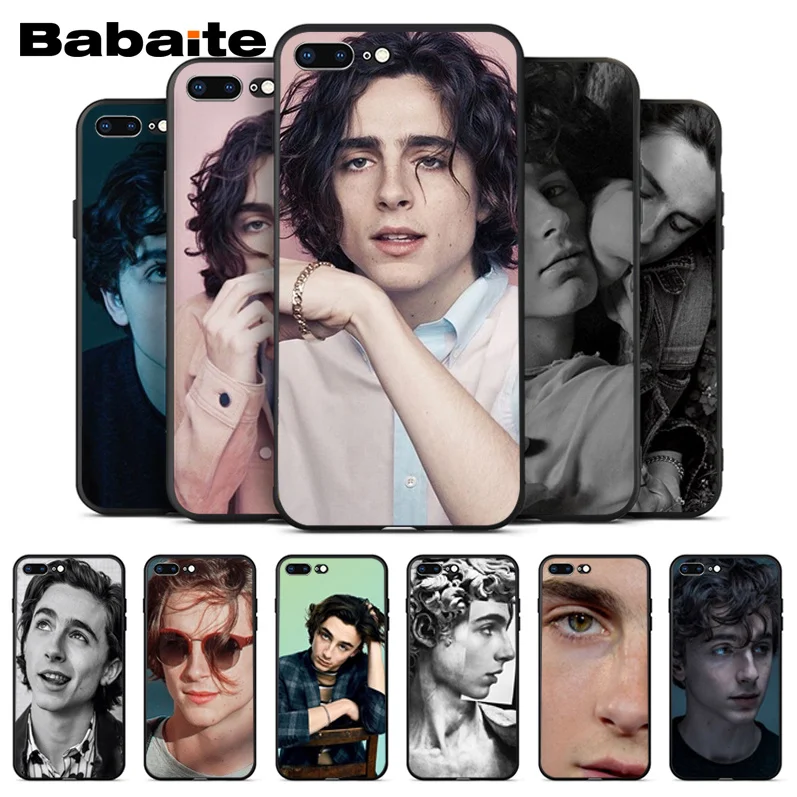 Мягкий силиконовый чехол Babaite Timothee для телефонов iPhone 7 7plus 5 5Sx 6 6S 8 8Plus X XS MAX