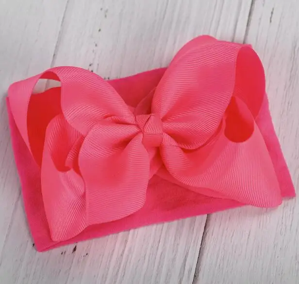 baby headband 18 Новорожденный нейлон Детские повязка на голову для малышей детей Бант Детская повязка на голову тюрбан с бантом аксессуар, лента для волос - Цвет: baby headband 18