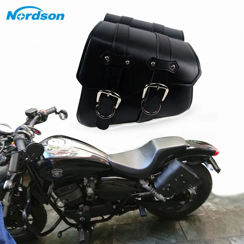 Nordson 2 шт. универсальные ПУ Кожаные Мотоциклетные седельные сумки Cruiser боковые для