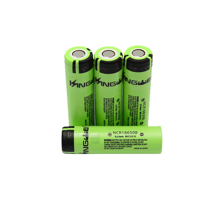 Kingwei 3400mah NCR18650b для аккумуляторов Panasonic 18650 3 7 V литий-ионная батарея плоская крышка