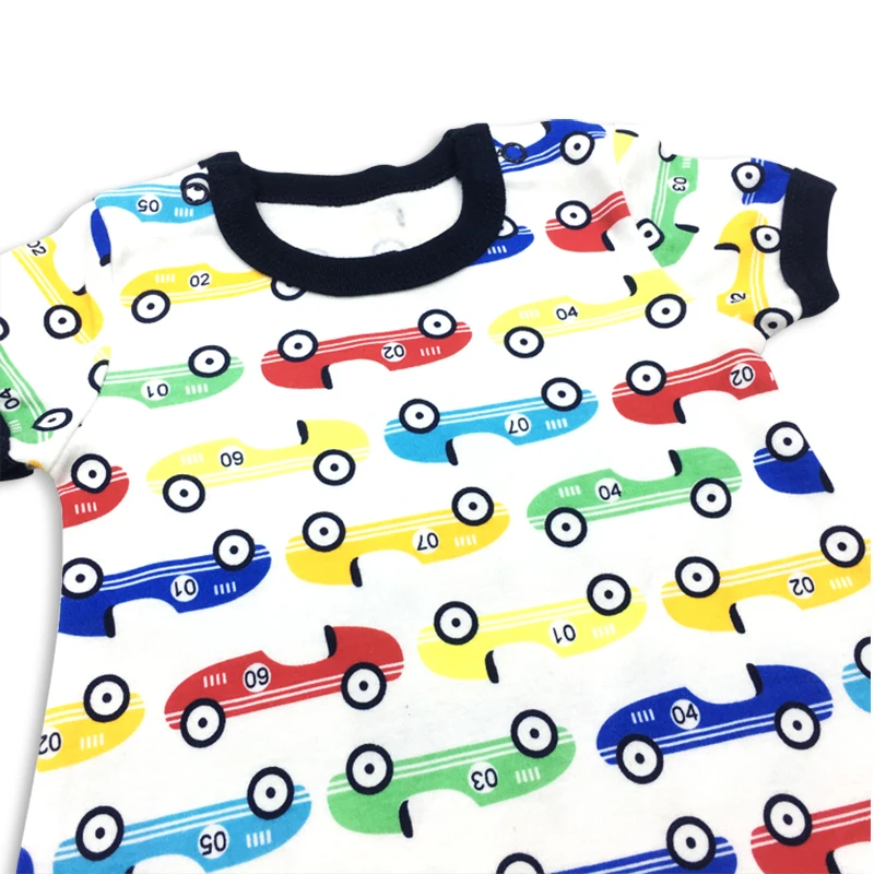 baby clothes 100% cotton short sleeve summer boy rompers toddler infant 0-24 months car kid clothing |