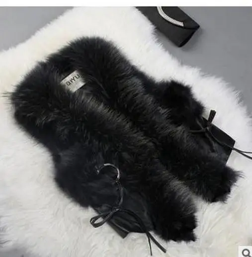 Женский лоскутный жилет из меха енота S/9Xl Короткий Повседневный искусственной