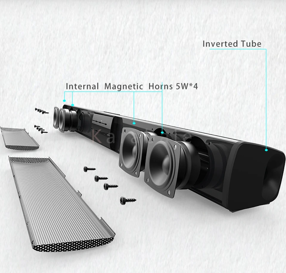 20 W Bluetooth динамик для домашнего кинотеатра Soundbar Супер Низкие частоты, портативный Беспроводной Компьютер ТВ-динамики сабвуфер с микрофоном FM радио