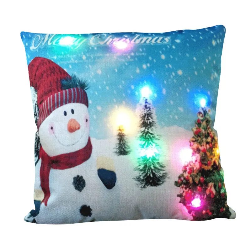 as picture 16 Разноцветный Рождественский светодиодный светильник, люминесцентные фонари, Подушка для спины, льняная инновационная наволочка, вечерние, праздничный дом, Dec - Цвет: as picture 16