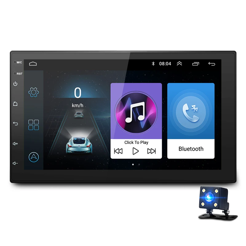 7 дюймов Android8.1 2 Din автомобильный DVD Радио мультимедийный плеер gps навигация универсальный для Nis san peugeot toyota doble din Авторадио