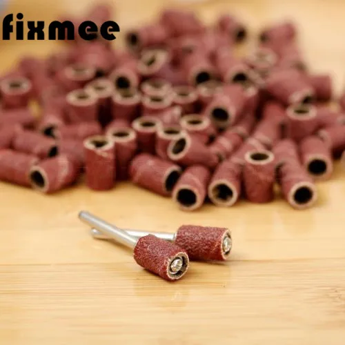 Набор для шлифовки барабан 80 # с манжетами 100 дюйма и хвостовик 1/4 1/8 шт.|drum sanding