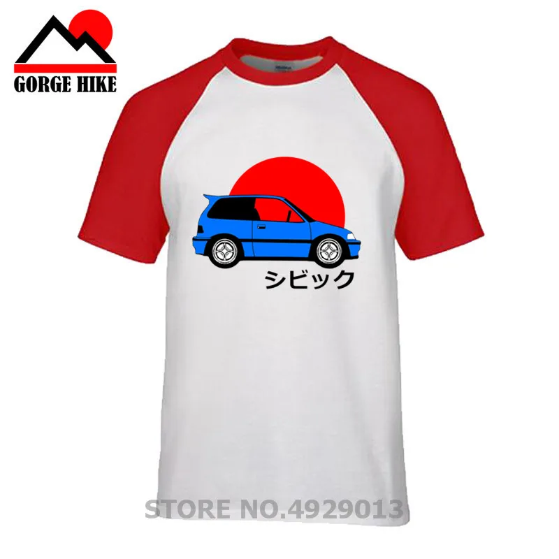 Мужская футболка с коротким рукавом JDM Civic EF enthusiast jdm Повседневная в стиле хип хоп