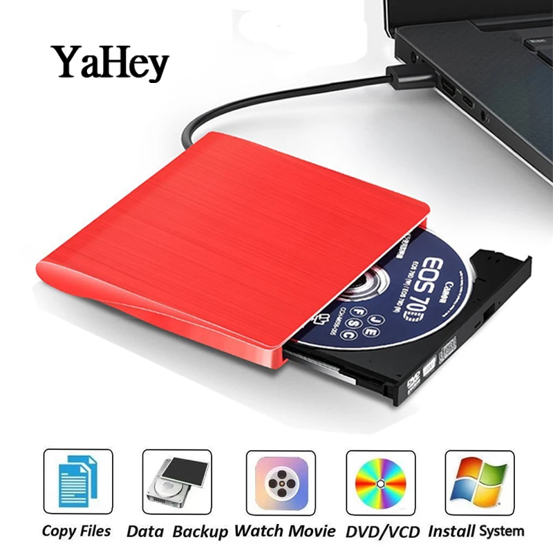 Внешний DVD привод ROM cd rw RW горелка USB 2 0 CD ридер писатель оптический для MacBook ПК