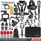 Комплект аксессуаров Vamson VS142 для Gopro Hero 7 6 5, водонепроницаемый корпус, чехол, рама, плавающий поплавок, монопод для камеры Go pro Hero 6 5
