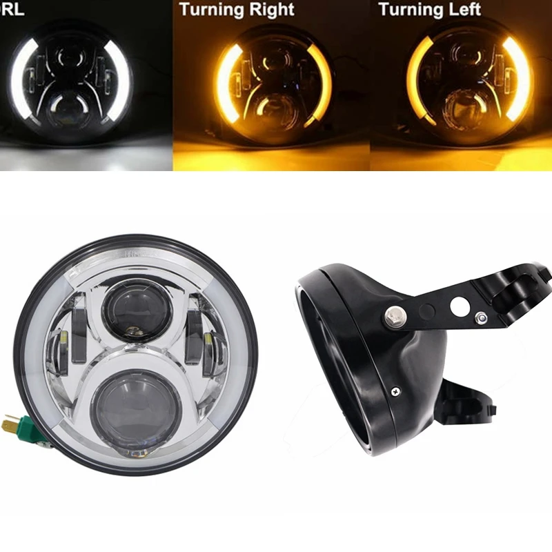 Аксессуары для мотоциклов 7 &quotповоротник DRL ангельский глаз налобный фонарь Softail