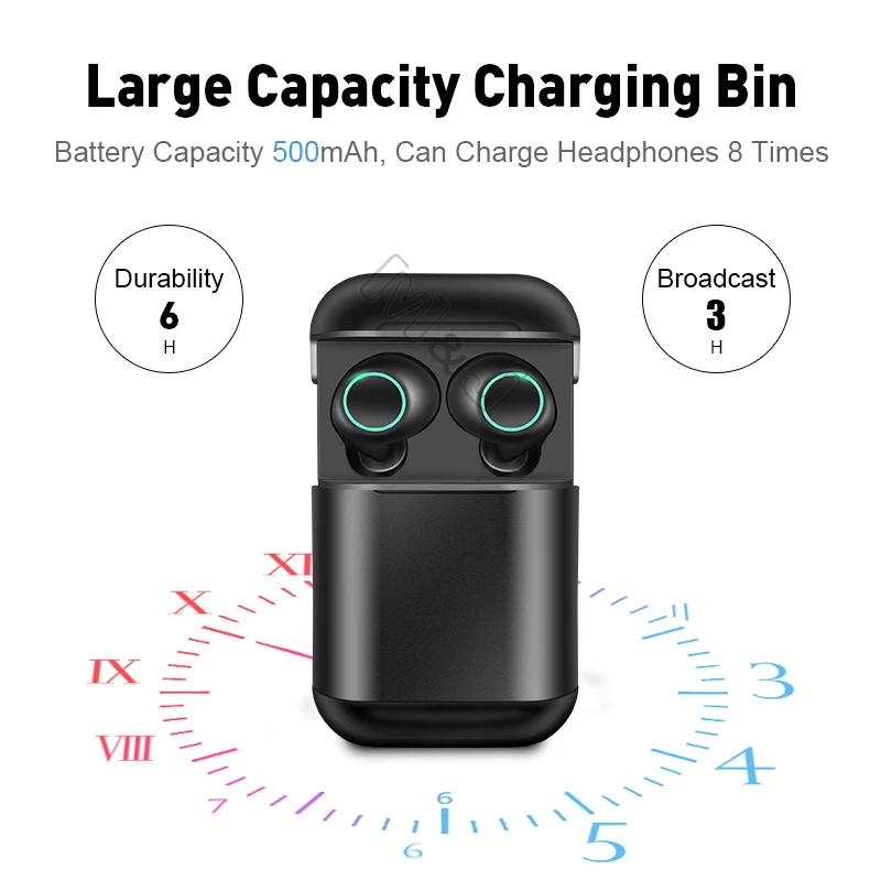 Наушники M & J Bluetooth 5 0 настоящие беспроводные наушники TWS спортивные
