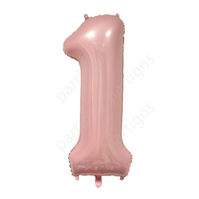 pearl pink 40 дюймов Количество воздушных шаров детский душ 1st большой гелиевый воздушный шар покрытый фольгой золото серебро розовый цифра Globos День Рождения Вечеринка Свадьба Декор Balon - Цвет: pearl pink