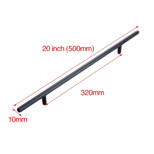 320mm - 20 inch KAK "~ 24" кухонная дверь Т-образная прямая ручка ручки для шкафа диаметр 10 мм ручки из нержавеющей стали Мебельная фурнитура - Цвет: 320mm - 20 inch