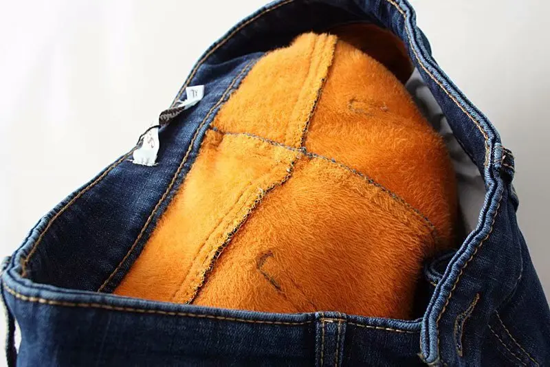 Размера плюс женские джинсы зимняя одежда Повседневная мода тонкий бархат