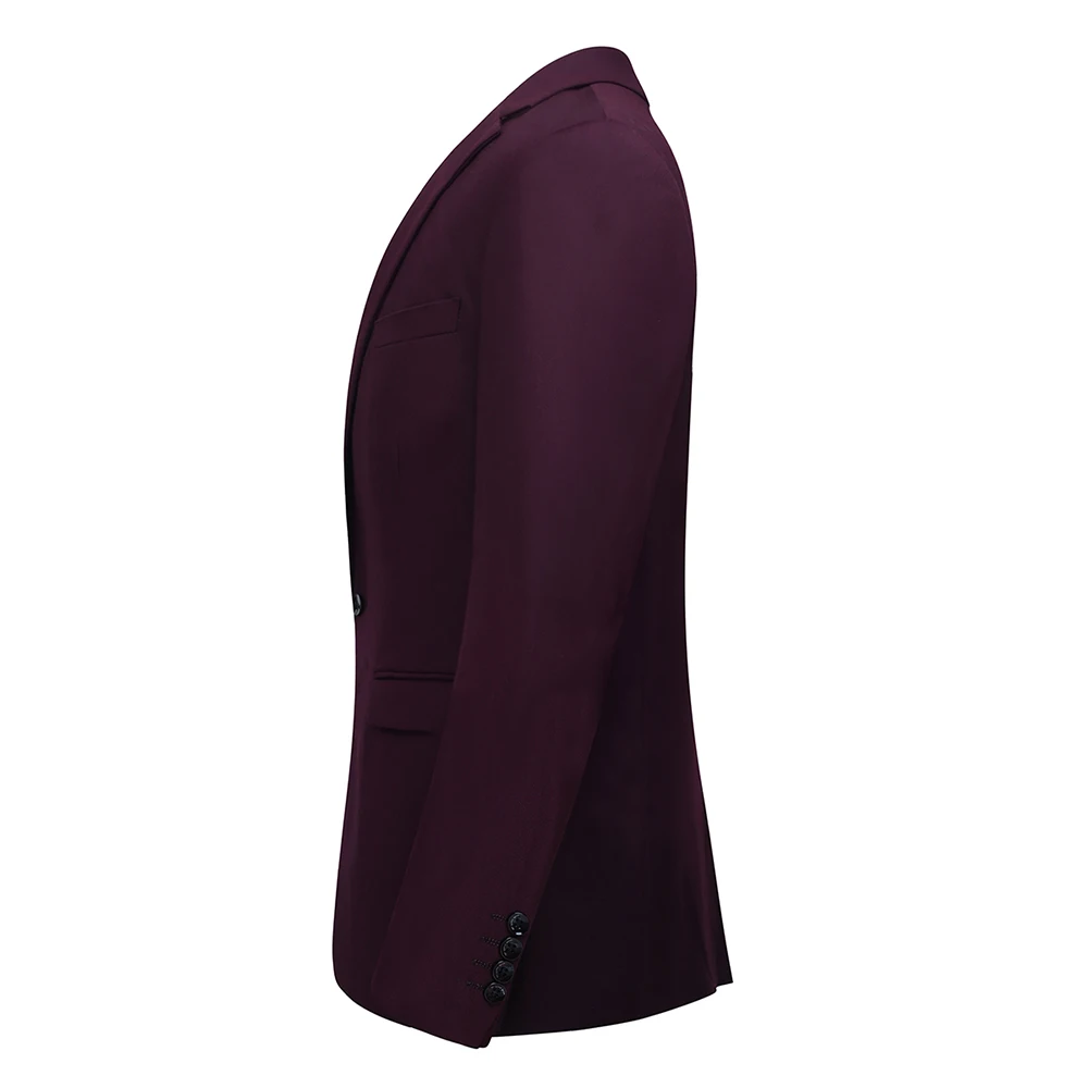 YUNCLOS мужские однотонные блейзеры свадебное платье блейзер и брюки приталенный