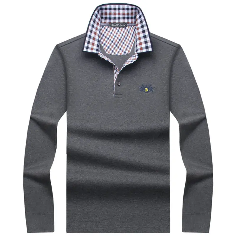 

2021 Spring Autumn New Arrival Fashion Brand Polo Shirts Long Sleeve Men's Slim Shirt Cotton Casual Tee Shirts Men S-10XL