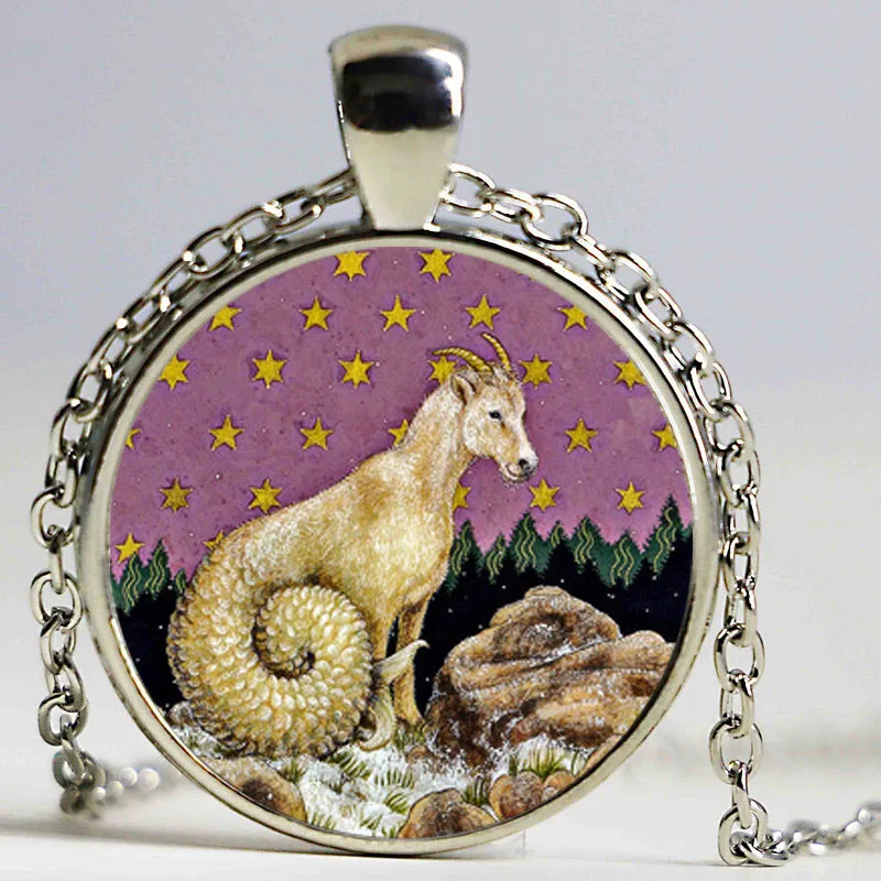 Shiny moon pendant necklace space jewelry galaxy choker nebula neckless glass cabochon universe silver Color chain | Украшения и