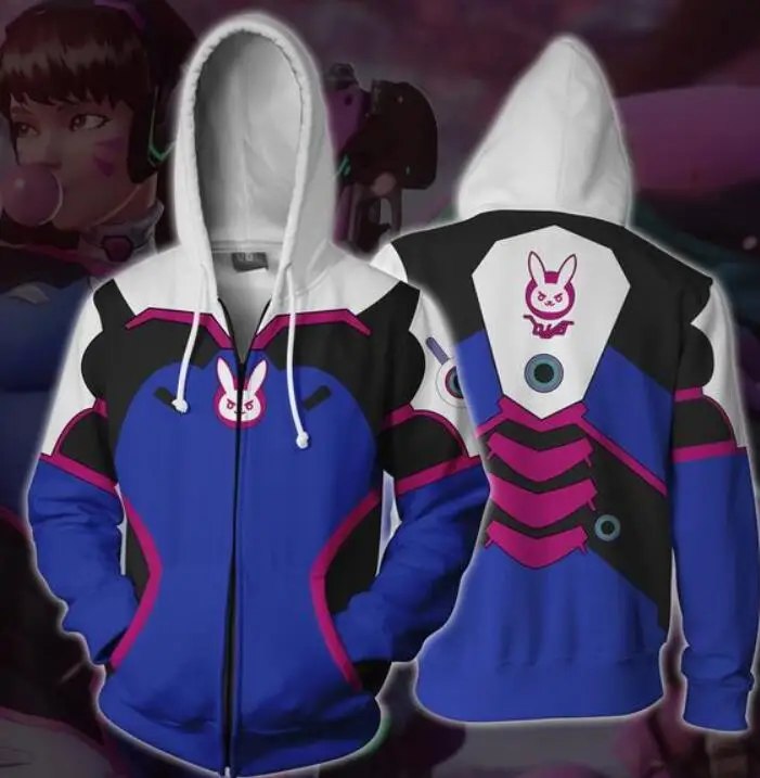 Персонажа игры OW D.VA 3D толстовки s/жнец смерти/солдата 76/Косплей Гэндзи Костюм