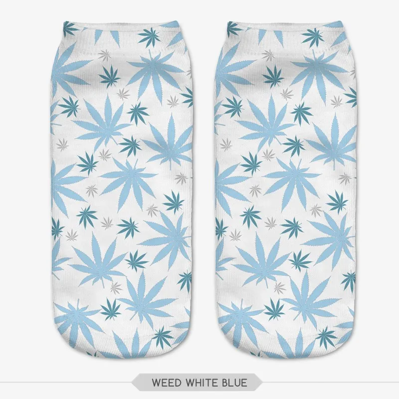 Носки женские с 3D принтом кактуса забавные разноцветные мопса курицы