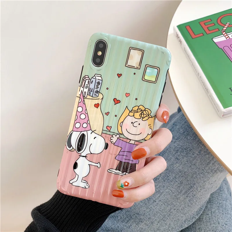 Чехол для iPhone X XS Max Xr 8 7 6 6 S Plus японское аниме INS милая собака Подарочный чехол