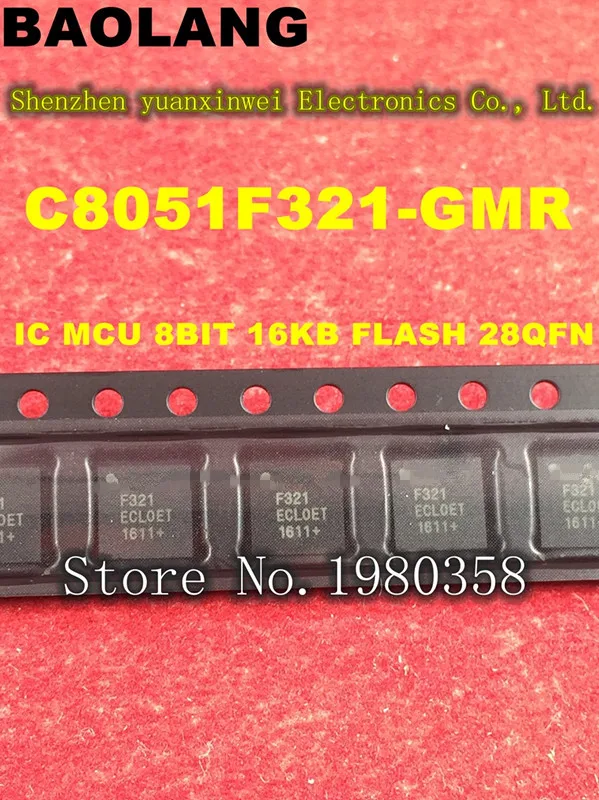 Бесплатная доставка 10 шт./лот C8051F321 C8051F321-GMR F320 QFN28 новый оригинальный IC MCU 8 бит 16 КБ