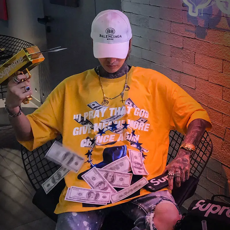 Футболка мужская хип-хоп летняя Harajuku футболка Уличная Повседневная футболка с коротким рукавом крутые футболки с принтом Светоотражающие футболки