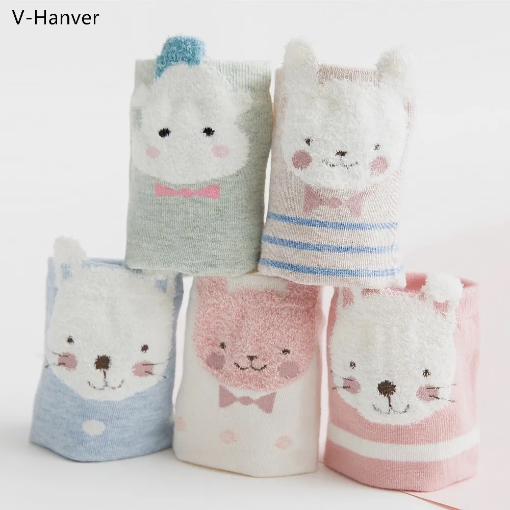 V Hanver хит продаж осенне зимние женские носки Kawaii серия с персонажами из