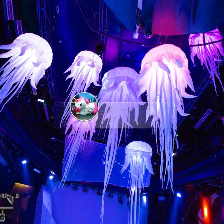 New arrival oxford inflatable jellyfish balloon with bright RGB led lights medusa for wedding stage decoration | Дом и сад