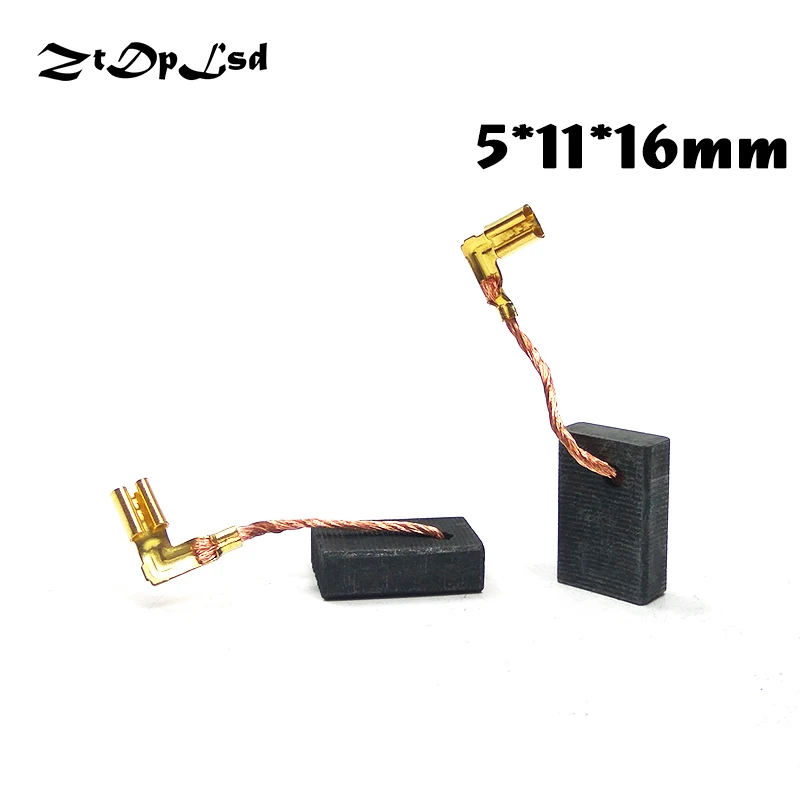 

ZtDpLsd 2 Pcs/Pair 5x11x16mm Mini Drill Electric Grinder Replacement Carbon Brushes Spare Part for Electric Rotary Tool