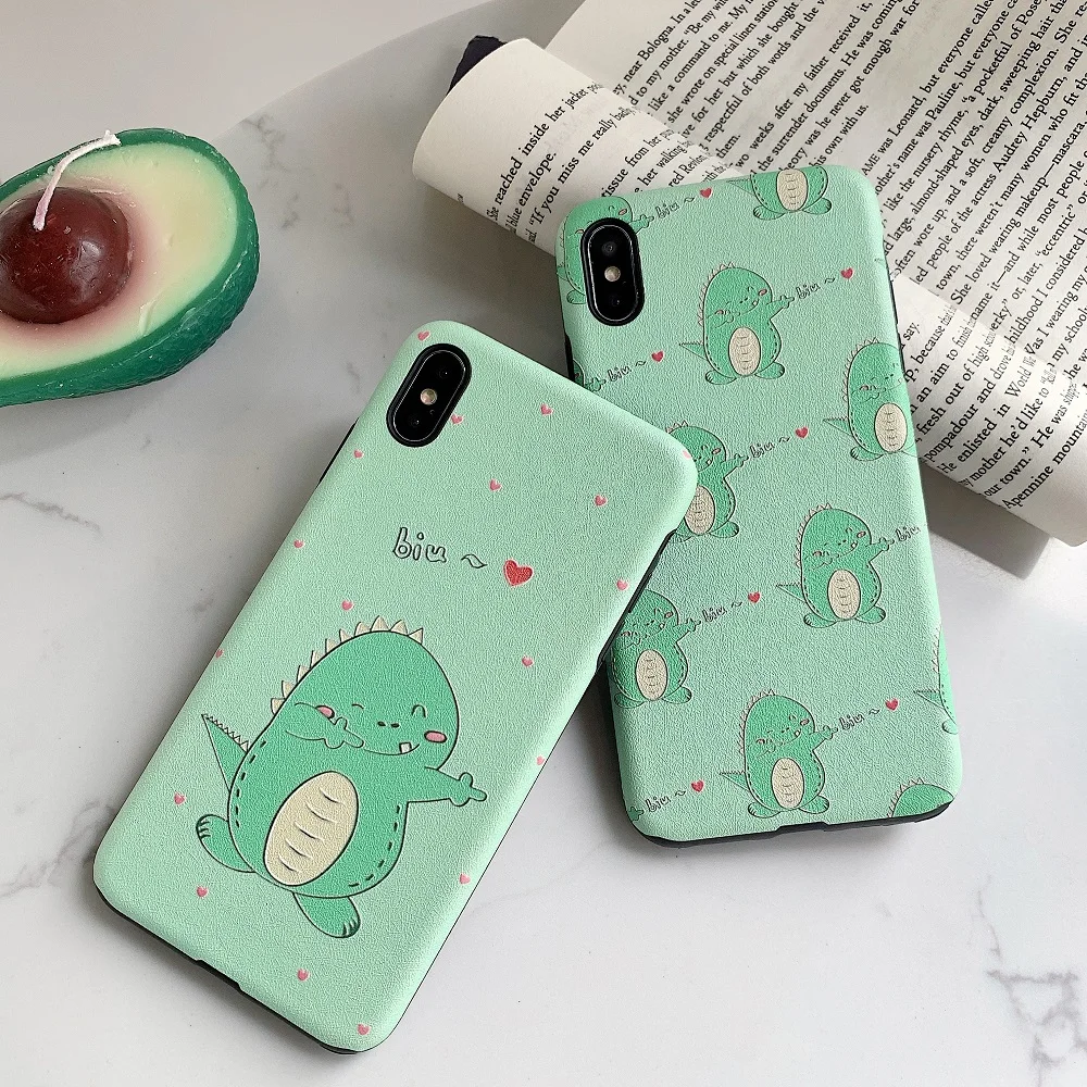 Противоударный чехол для телефона с зеленым динозавром OPPO R9 Plus R9s R11 R11s R15 R17 Pro