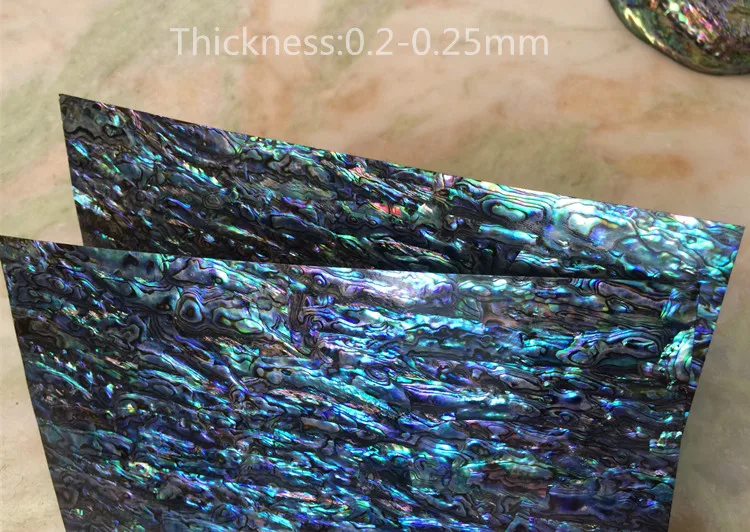 Новая Зеландия panua abalone shell ламинат лист с черной спинкой для деревянной инкрустации и домашнего ремесла украшения материал толщина 0,2 мм