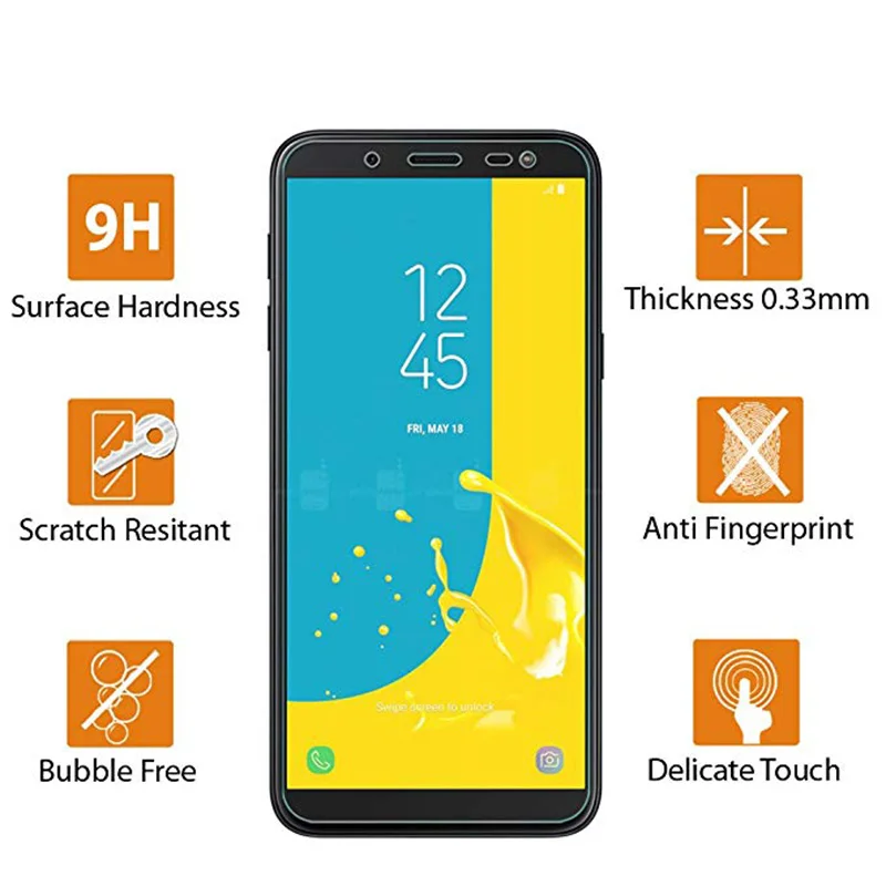 2.5D Закаленное стекло для samsung A50 S10E J7 J8 J6 J4 2018 Защитное прозрачное экрана plus |