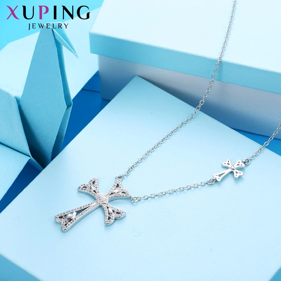 Xuping темпераментная религия крест узор ожерелье кулон для женщин День матери