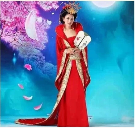 

Luxury Women's Cosplay Costume dance clothes fairy princess tang suit hanfu queen Chinese ancient clothing