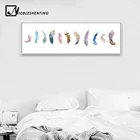 Скандинавское искусство ПЕРО постер минималистское полотно Настенная картина огромный принт современная домашняя Спальня украшение акварельная картина