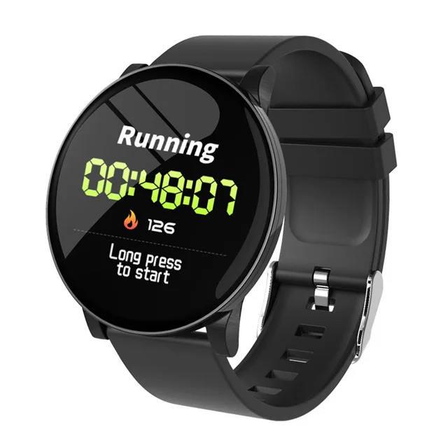 Black Silicone S9 водонепроницаемые Смарт-часы для iOS Android Bluetooth спортивные умные часы для мужчин и женщин часы монитор сердечного ритма кровяное давление - Цвет: Black Silicone