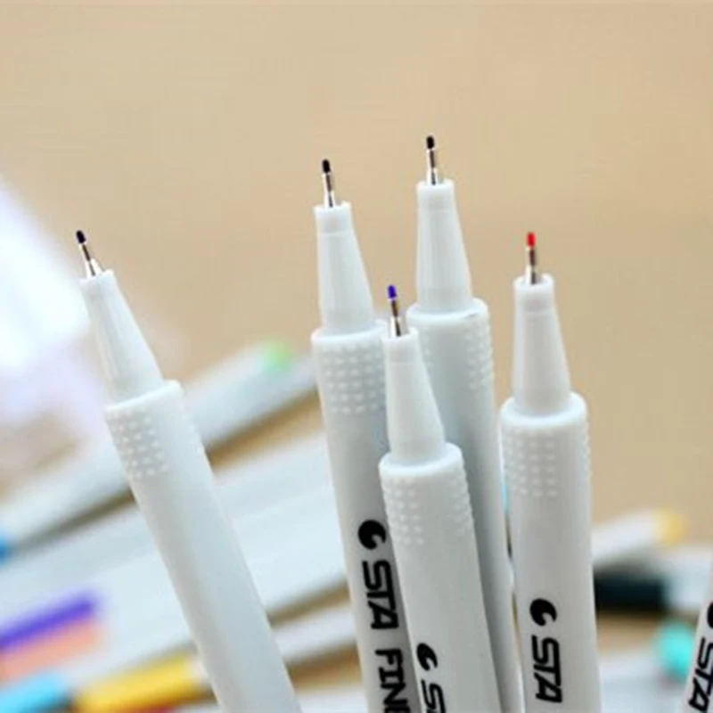 STA Fineliner книги по искусству маркер 0 4 мм 18/26 цвет Ultra Fine Tip микрон лайнер маркеры на