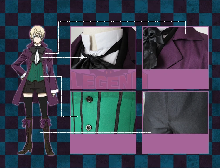 Косплей Аниме kuroshitsuji Черный Батлер 2 OVA Alois Trancy косплей взрослый костюм полный