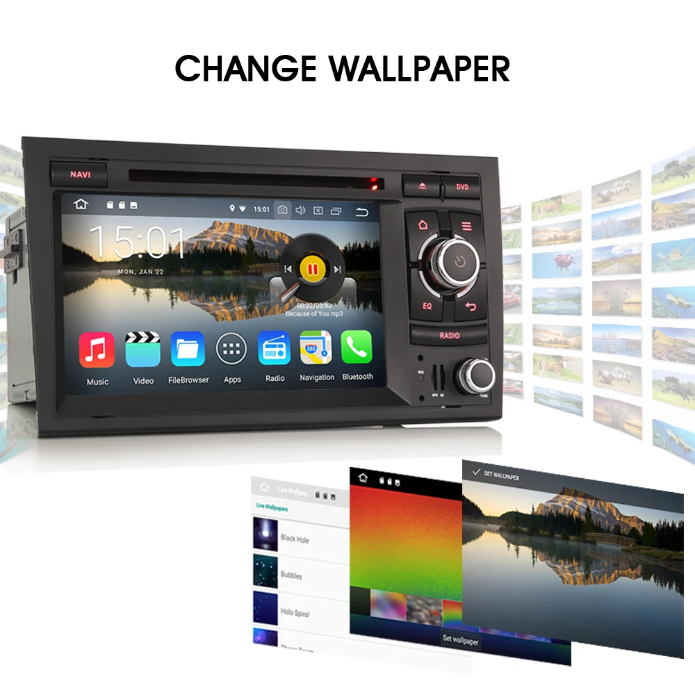 Автомагнитола с GPS навигацией 7 дюймов Android 8 0 DAB + навигация радио RDS BT головное