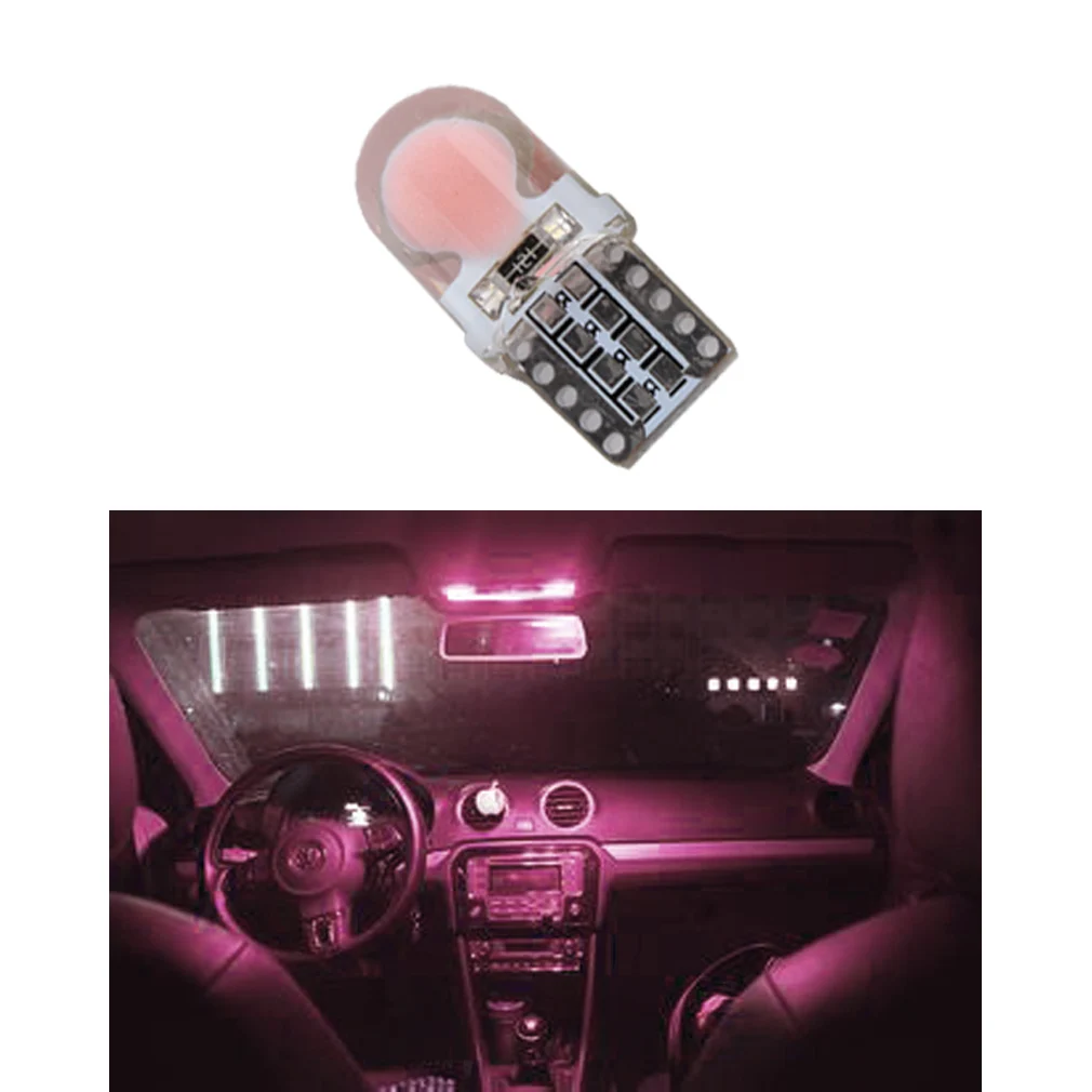 Авто T10 Розовый Красный 194 W5W 168 COB 8-SMD кварцевая Автомобильная светодиодный супер
