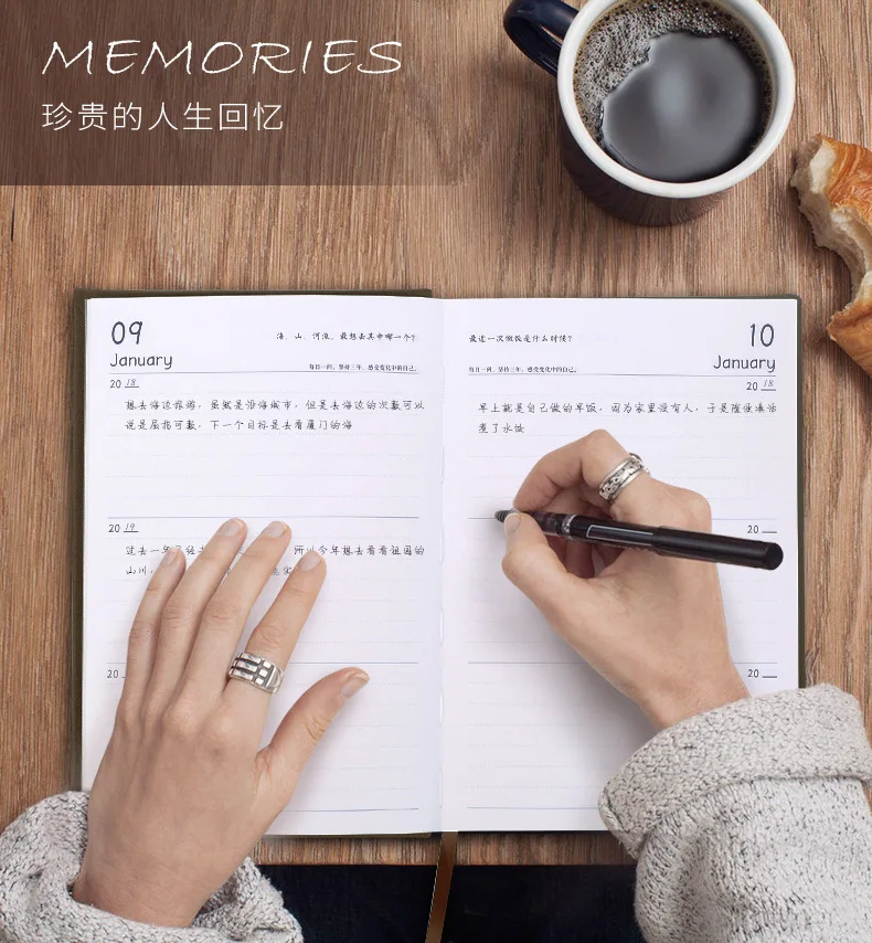 Three Years Five Year One Day One Ask Diary Originality European Concise Notepad Thickening Starry Sky Notebook Suit