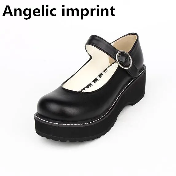 Ангельский отпечаток Женские маскарадные туфли для девочек в стиле лолита