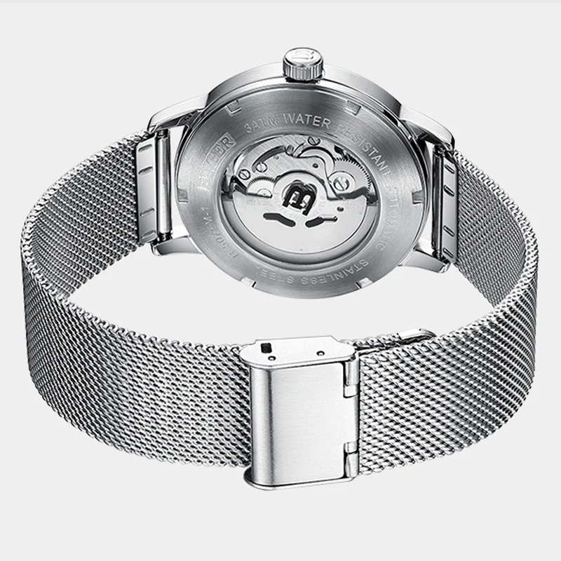 

Switzerland BINGER Automatic Mens Watches Top Brand Luxury Men Mechanical Watch relogio masculino Stainless Steel Blue Watch